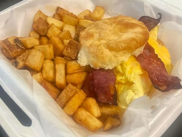 Turkey Bacon Egg and Cheese Sandwich.