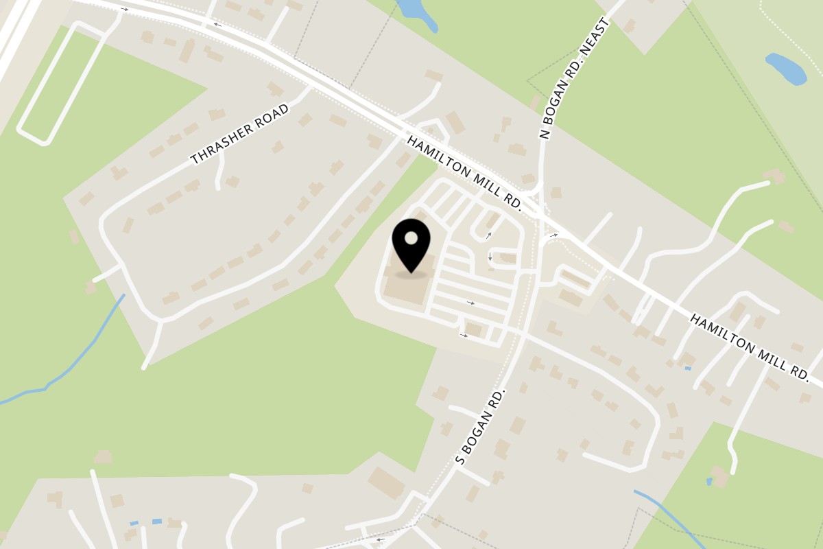 Map showing the location of Oy! Buford on 4108 Hamilton Mill Rd in Buford
